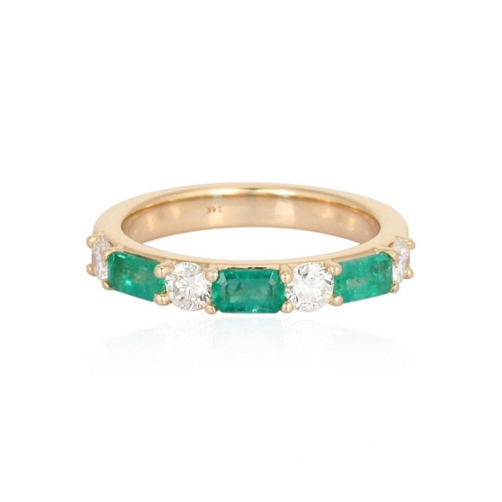 Emerald Diamond Ruby 14k (Or 18k Upon Request) Ye… - image 1
